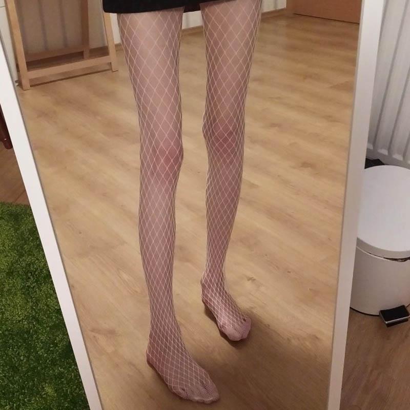 

Женские Летние Сексуальные Белые Чулки-сетка с Высокой Посадкой Лолита Колготки Трусики Вязаные Колготки Сетка Нижнее Белье Аксессуары для Косплея One Size