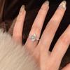 Light Luxury High-End Temperament Large Horse Eye Zircon Ring Fashion Simulation Moissanite Engagement Ring Diamond Ring