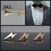 Cast Alloy Brooch Three-dimensional Brooch, Geometric Lines Lapel Pin, Men Suit Accessory with Safety Pin Base, Electroplated Fashion Accessories