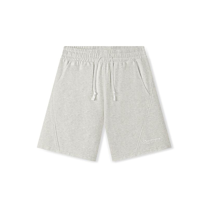 Skechers Breathable Solid Color Mid-Rise Casual Shorts Men shorts L226M017-0248 S