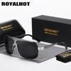 Royalhot Ανδρικά Γυναικεία Polarized Alloy Square Γυαλιά ηλίου υπερμεγέθης σκελετός Driving γυαλιά ηλίου Ανδρικά