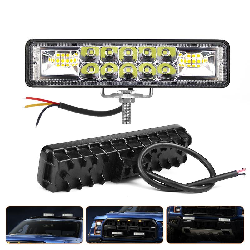 16LED Strobe Working Light 6 Inch 48W 9-36V Strobe Truck Car Headlight Working Light Warming Light