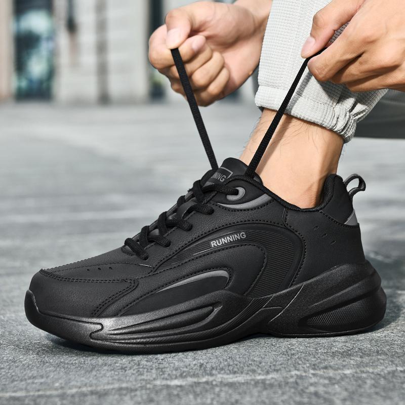 Casual Sneakers Men Anti-slip Breathable Outdoor Sports Shoes Men Lace-up Soft Thick-soled Mesh Durable Running Shoes Men