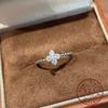 925 Sterling Silver CZ Flower Clover Ring for Women, Dainty Beaded Band Stackable Minimalist Jewelry Gift