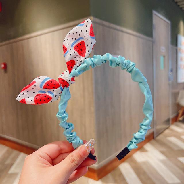 2024 Korean Green Headband & Hairpin for Girls - Trendy Douyin Style High-Value Headdress for Kids