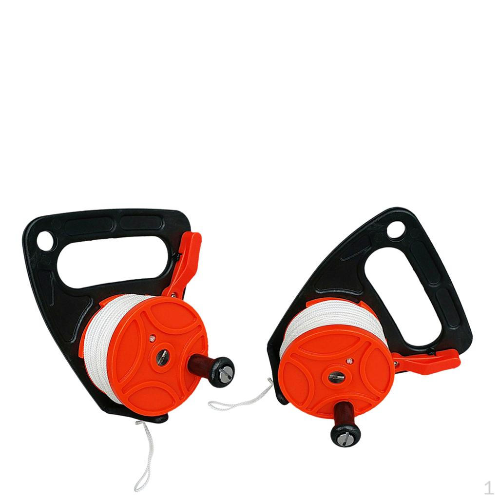2Pcs Dive Reel with a and Plastic Handle for Scuba Diving, Snorkeling other Underwater