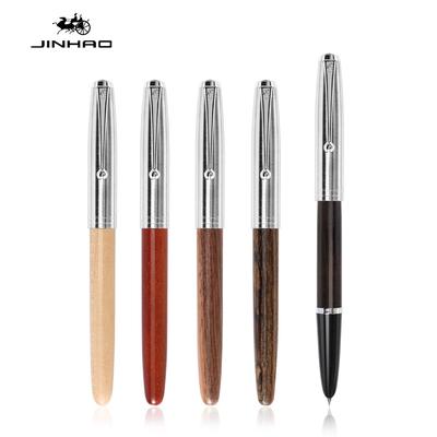 Jinhao 51A Remastered Wood Barrel Fountain Pen Fine Nib for Writing Finance Recording School A6994
