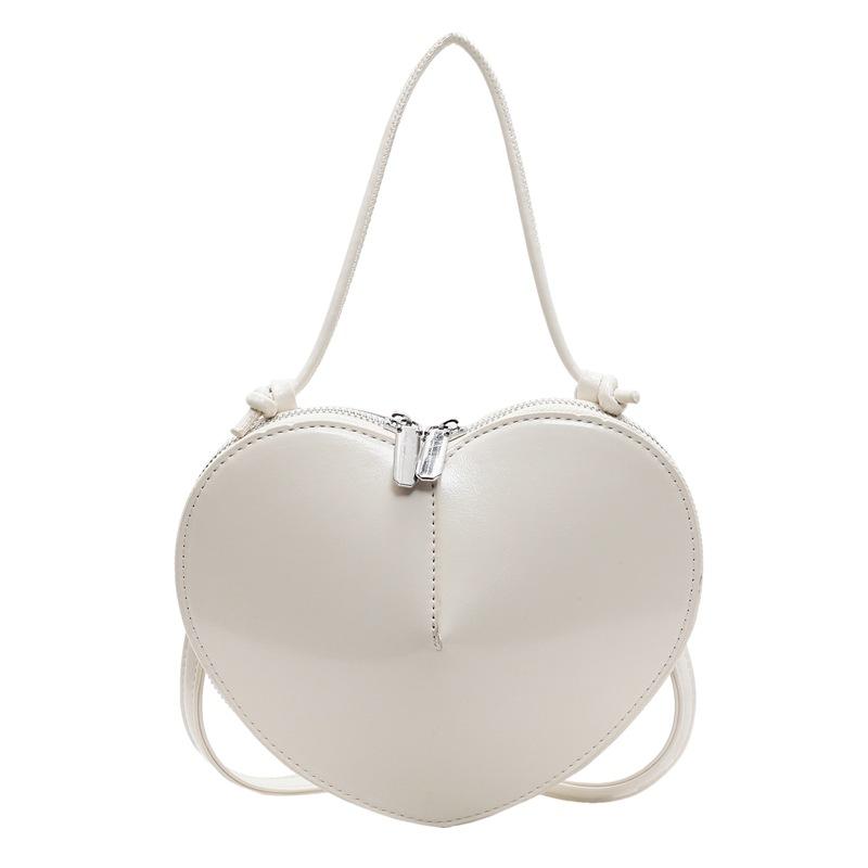 Niche design women's bag love peach heart bag high sense simple armpit bag change mobile phone bag fashion messenger bag