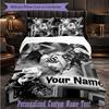 Personalized 3Pcs Bedding SetLady Gaga Custom Text Duvet Cover Pillowcase Set Bedroom Gift