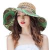 Wide Brim Bucket Hats Folding Straw Hat Fashion Beach Hat  Women