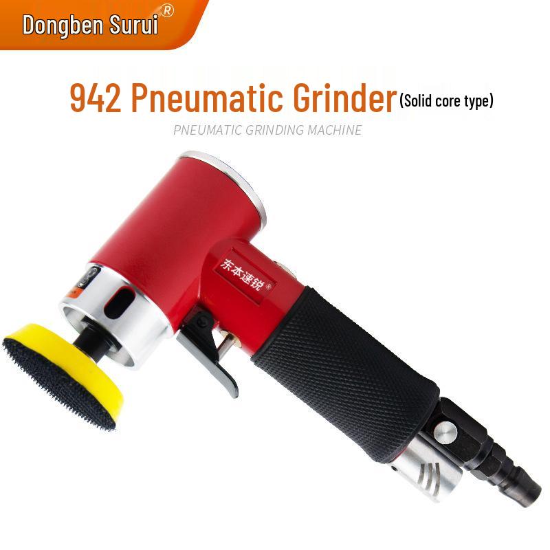 2" Pneumatic Sander & Polisher, 90-Degree Angle for Cars/Furniture - High-Efficiency, Powerful for Waxing & Dry Sanding.
