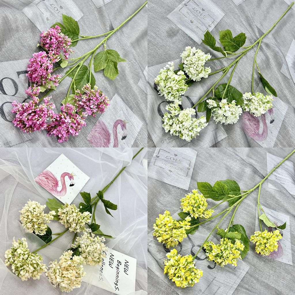 Polyester Hydrangea Artificial Flower For Wedding Decor Photography Home Office Arrangement