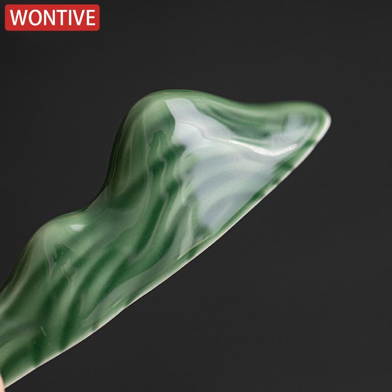 Cyan Azure Glaze Stone Rockery Pen Holder Teapot Cover Holder Traditional Cover Frame Lid Bracket Zisha Pot Lid Shelf Tableware