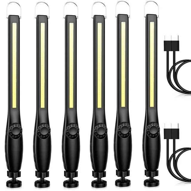 1-10PCS COB LED Flashlight Magnetic Work Light USB Rechargeable Torch Portable Lantern Inspection Light Camping Car Repair Lamp