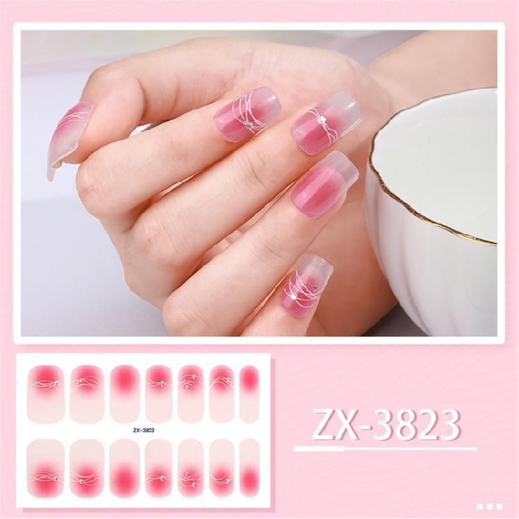 Bronzing Nail Polish Stickers Decals Full Wrap Gels Nail Strips Nail Sticker