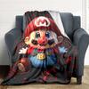 1pc Mario Adventure Soft & Warm Flannel Blanket, Multi-Purpose Throw Blanket for Couch, Sofa, Office, Bed, Camping, Travel 157