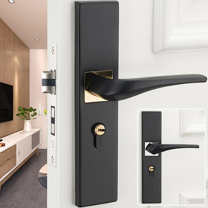 Home Universal Door Locks Bathroom Bedroom Lock Aluminum Alloy Door Handles Replacement Door Lock Durable Safety