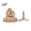 Wear-resistant Decorative Crafts Wooden Reading Desktop Ornaments for Home Office Decor Minimalist Figurine Premium Material Art Creative