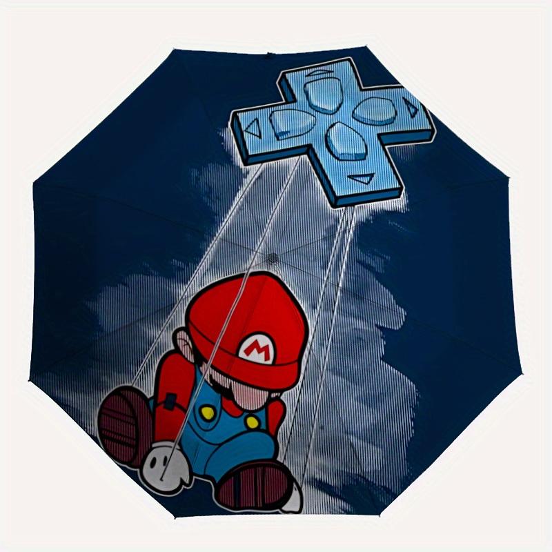 

Mario Controller Automatic Open/Close Umbrella Compact Travel Umbrella, 8 Rib Heavy Duty Construction, Ideal Gift, 154