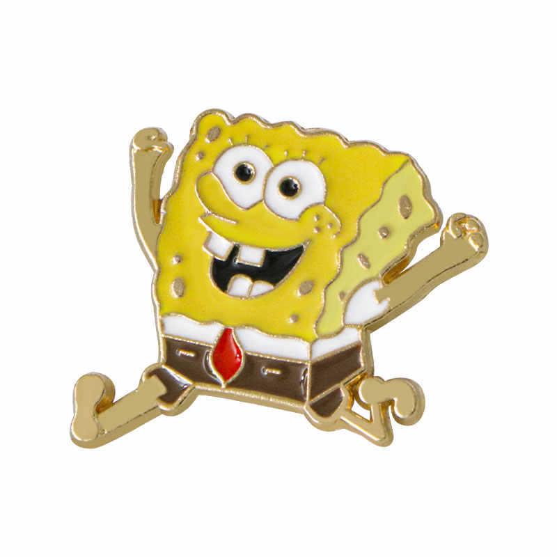 SpongeBob Brooch Collection: Squidward, Patrick, Mr. Krabs - Cartoon Keychain Accessories