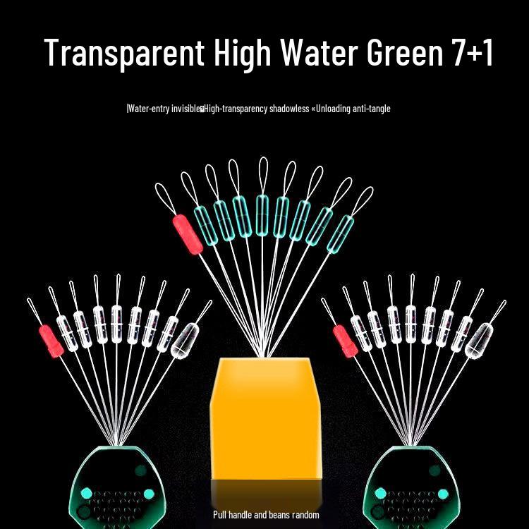 9-Piece Silicone Space Bean Set: Ultra-Tight, Transparent Green Beans