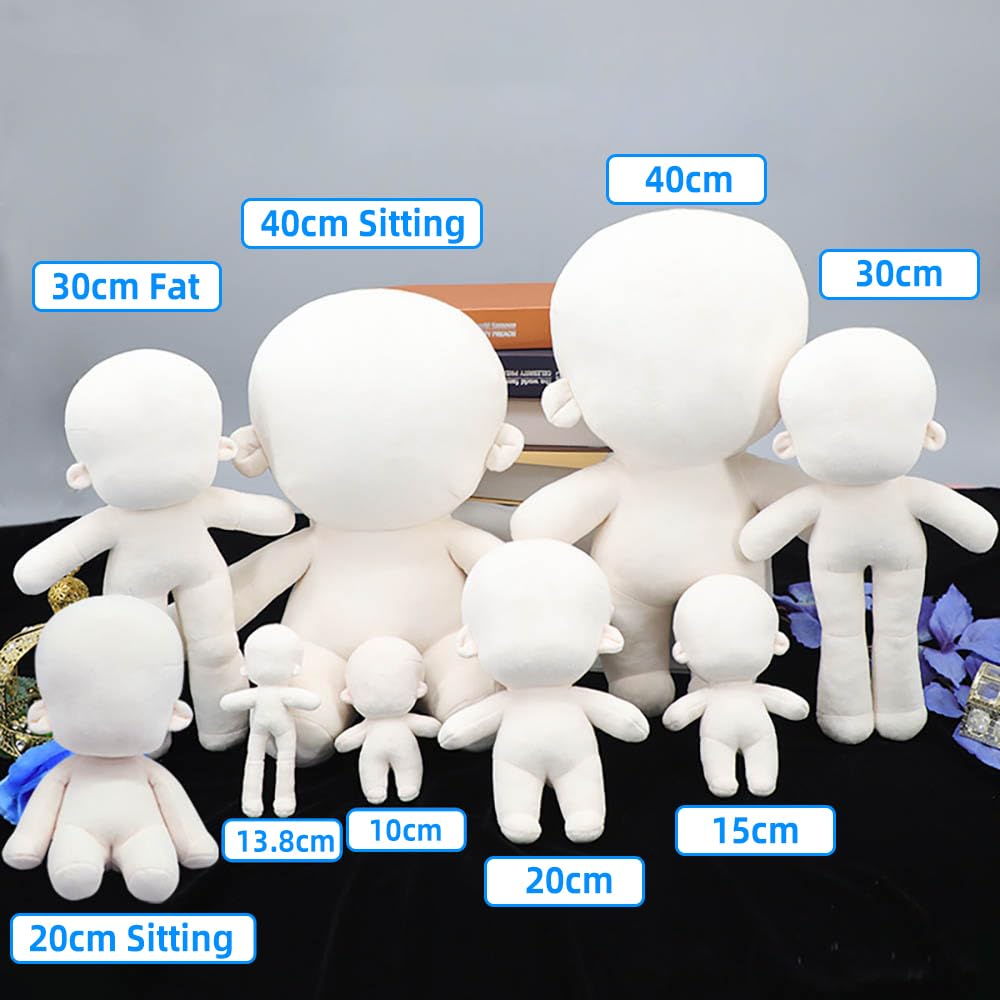 niannyyhouse 10cm 13cm 15cm 20cm 30cm 40cm Stuffed Animal Standing Sitting Doll No Attributes Doll Cotton Doll Dress Up (15cm-No Skeleton)