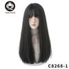 Long Straight Synthetic Light Brown Wigs With Bang For Women Heat-Resistant Daily Use Hair Hot Sell Wholesale Wigs