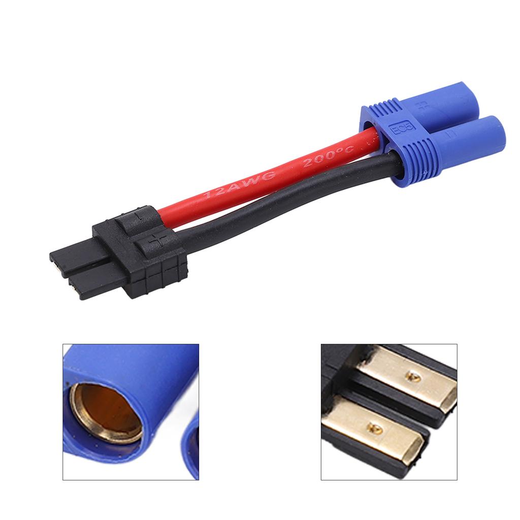 RC Male to EC5 Cable Durable Plastic Copper Soft Silicone High Safety Corrosion Resistant RC Male to EC5 Female