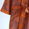 Men's Cotton Jacquard Long Sleeve Robe with Belt - Comfortable Couple Style Bathrobe.