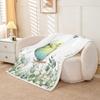 Cute Parrot Blanket Soft Fleece Throw Bird Lover Gift Kids Room Decor Floral Design Home Decoration