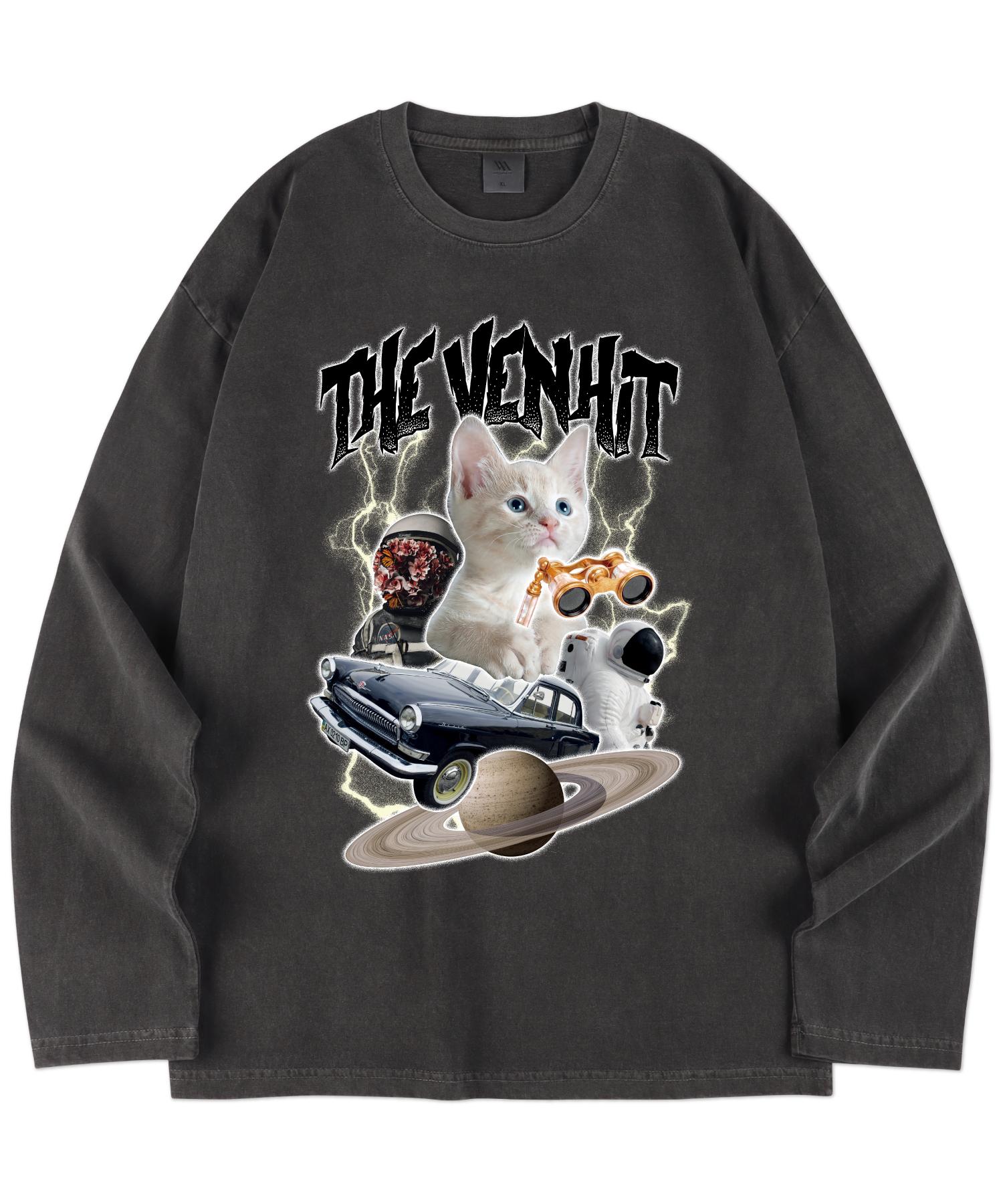 Benhit Space Cat Pigment Long Sleeve Dust Charcoal/M