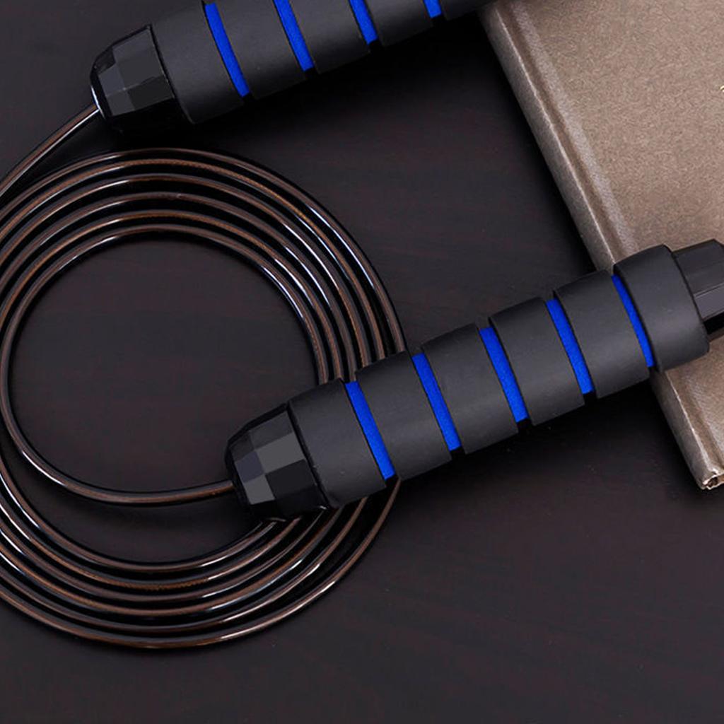 Adjustable Exercise Rope Steel Wire Jump Rope 360 Swivel Bearing Skippings Rope for Fitness Training Boxing Exercise