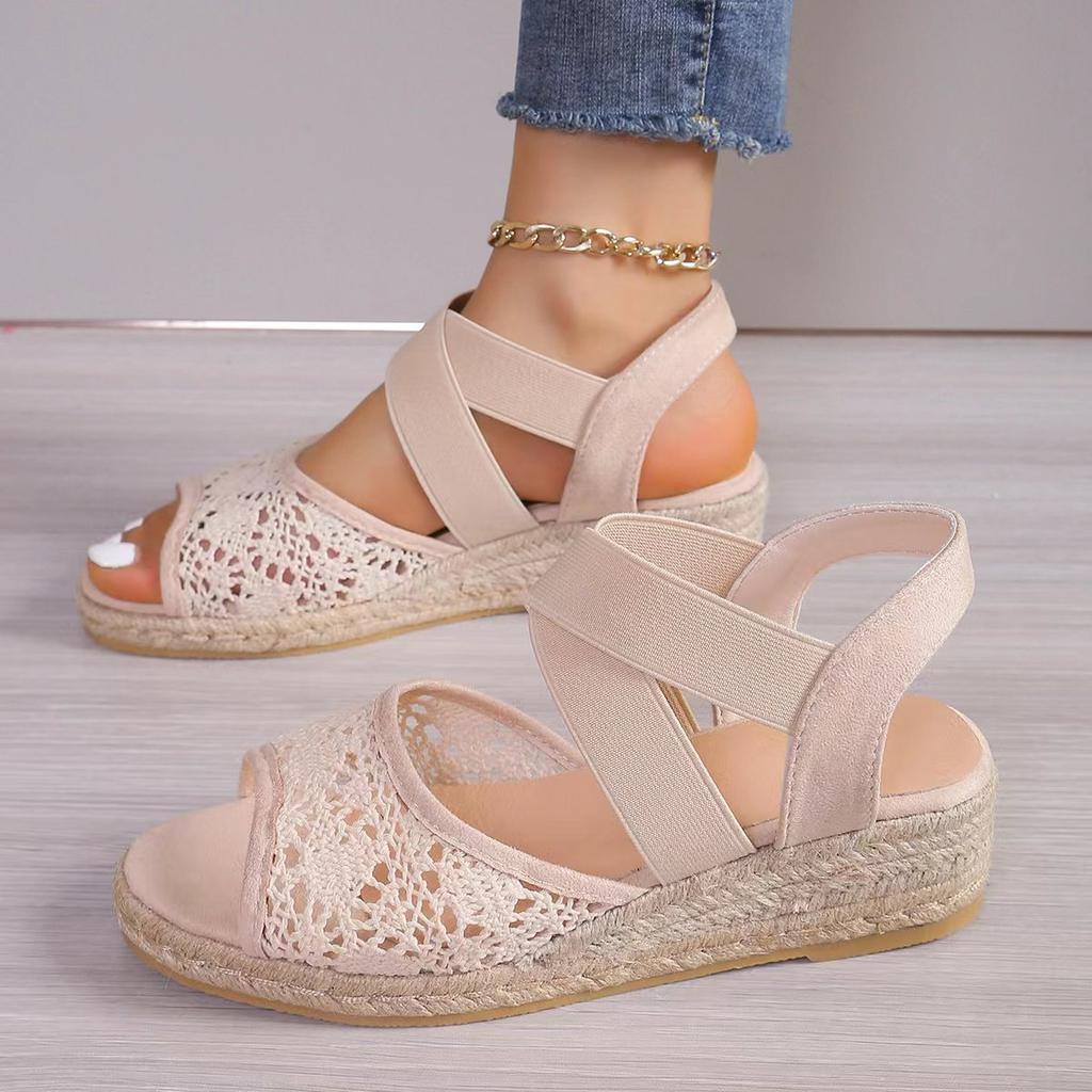 Fashion 2024 Wedge Sandals Women Summer Peep Toe Platform Shoes for Women Luxury Designer Heels Women Shoes Sandalias