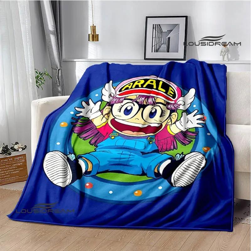 Doctor Slump Cartoon Printed Blankets Flange Warm Blanket Soft and Comfortable Blanket Picnic Blankets Bed Linings Birthday Gift