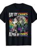 Zufällig schwul, nach Wahl Alpha, Alpha-Wolf, LGBT-Pride Grafik-T-Shirt und Kinder-T-Shirt Schwarz 100% Rundhals Kurzarm Unisex T-Shirt und Kinder-T-Shirt