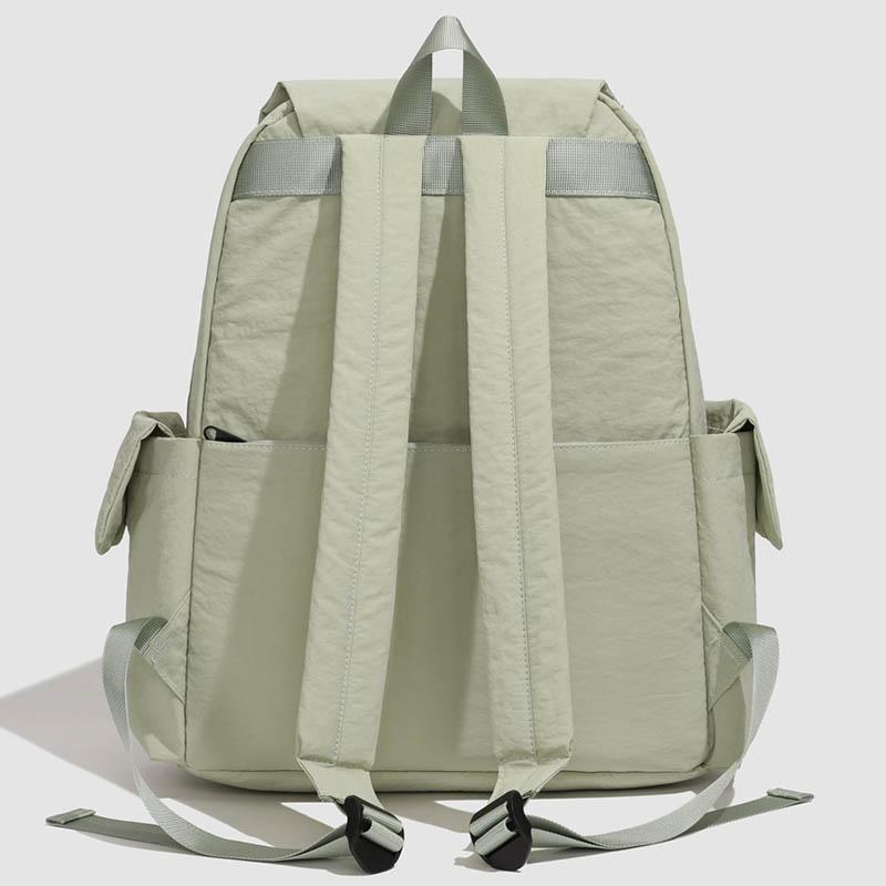 Solid Color Backpack Travel Outdoor Backpack Sports Student Schoolbag