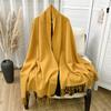  New Fashion Luxury Solid Color Thick Cashmere Winter Warm Scarf Women Pashmina Shawl Wraps Bufanda Female Tassel Scarves