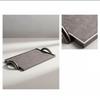 Leather Tray with Handles Low-Profile Rectangular Tray with Metal Handles Modern Luxury for Interior Designers, Coffee Table