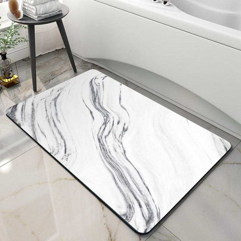 Скандинавский Простой Мягкий Коврик для Пола из Диатомита Ванная Дверь Ванная Впитывающий Коврик для Пола Быстросохнущий Бытовой Нескользящий Ковер 50*80cm