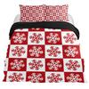 Schneeflocken Bettbezug Set Winterthema Weihnachtliche Illustration Kaltwetter-Saison Einzelbettwäscheset King Size Weicher Bettdeckenbezug