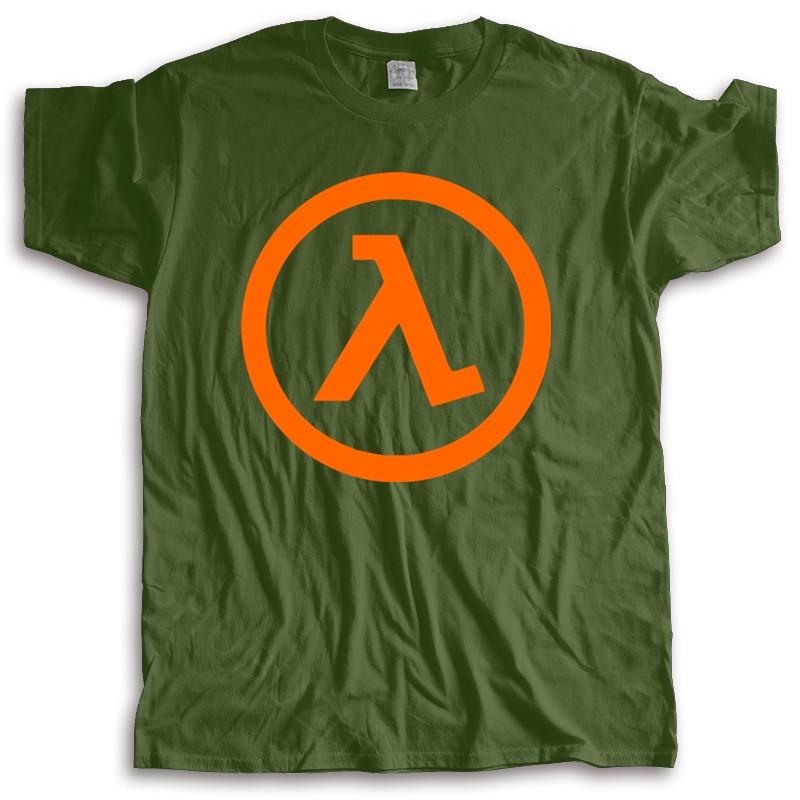 

Cotton Tshirt mens summer Tops Half Life 2 - Lambda Video Game T Shirt Newest Top Tees summer teeshirt plus size drop shipping 5XL різнокольоровий