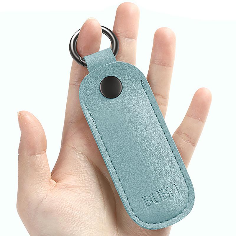 Leather U Disk Pouch Key Ring Holder Usb Flash Drive Storage Bag Pendrive Protective Cover Memory Stick Case