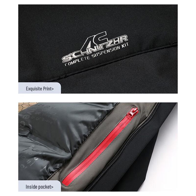 FIRS Men's Mid-Length Padded Winter Jacket with Detachable Hood