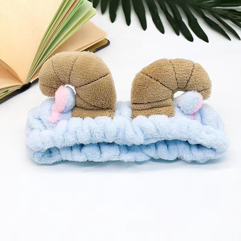 Hairband Cat Coral Plush Headband Cute Soft Hair Bow Headband Hairband Wash Face Makeup Headband Bandage Accessories