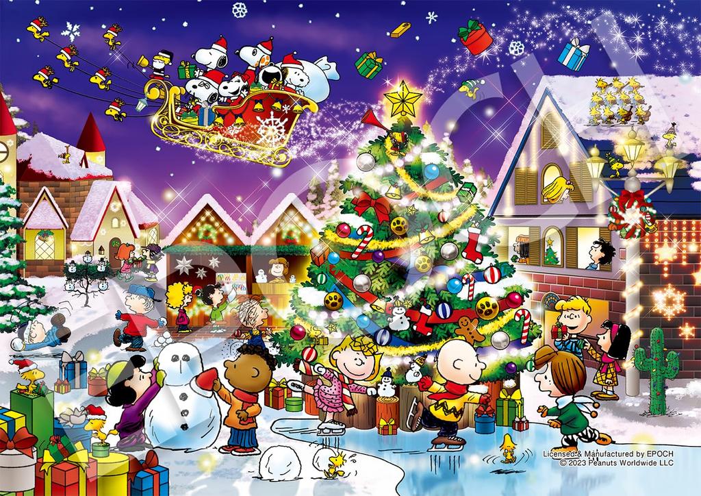 Epoch jigsaw puzzle featuring PEANUTS and featuring a Happy Christmas theme x size with a and a score 108-piece Snoopy, (18.2 25.7 cm), 03-092, glue,
