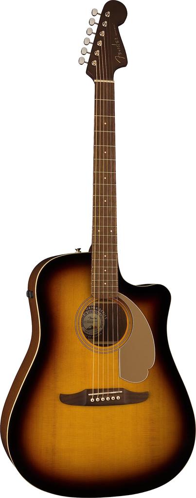 Fender Fender Electric Acoustic Guitar Redondo Walnut Gold Sunburst with Soft Case Player, Fingerboard, Pickguard,
