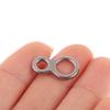 10Pcs Assist Hook Stainless Steel Fishing Jig 8 Figure Rings Fishing Solid Ring Fishing Lure Terminal Lures Pin Connector