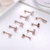 Fashionable and Elegant Stainless Steel Crystal Star Eyebrow Piercing Jewelry, Designed Exclusively for Women to Shine Brightly