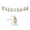 Easter Bunny Banner Vintage Style Happy Easter Bunting Garland Home Decor Party Supplies Photo Background For Celebration Wall