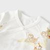 TONGTAI Pure Cotton Long-Sleeve Baby Bodysuit with Double-Layer Belly Protection